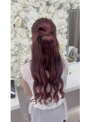 ゆるふわハーフアップ♪