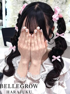 ハート高めツインテール