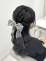 ふわふわハーフアップ