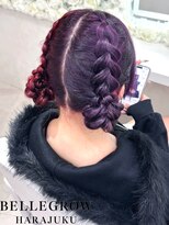 裏編みツインお団子