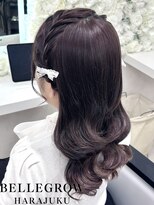 サイド編み込みヘア