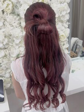 ゆるふわハーフアップ♪