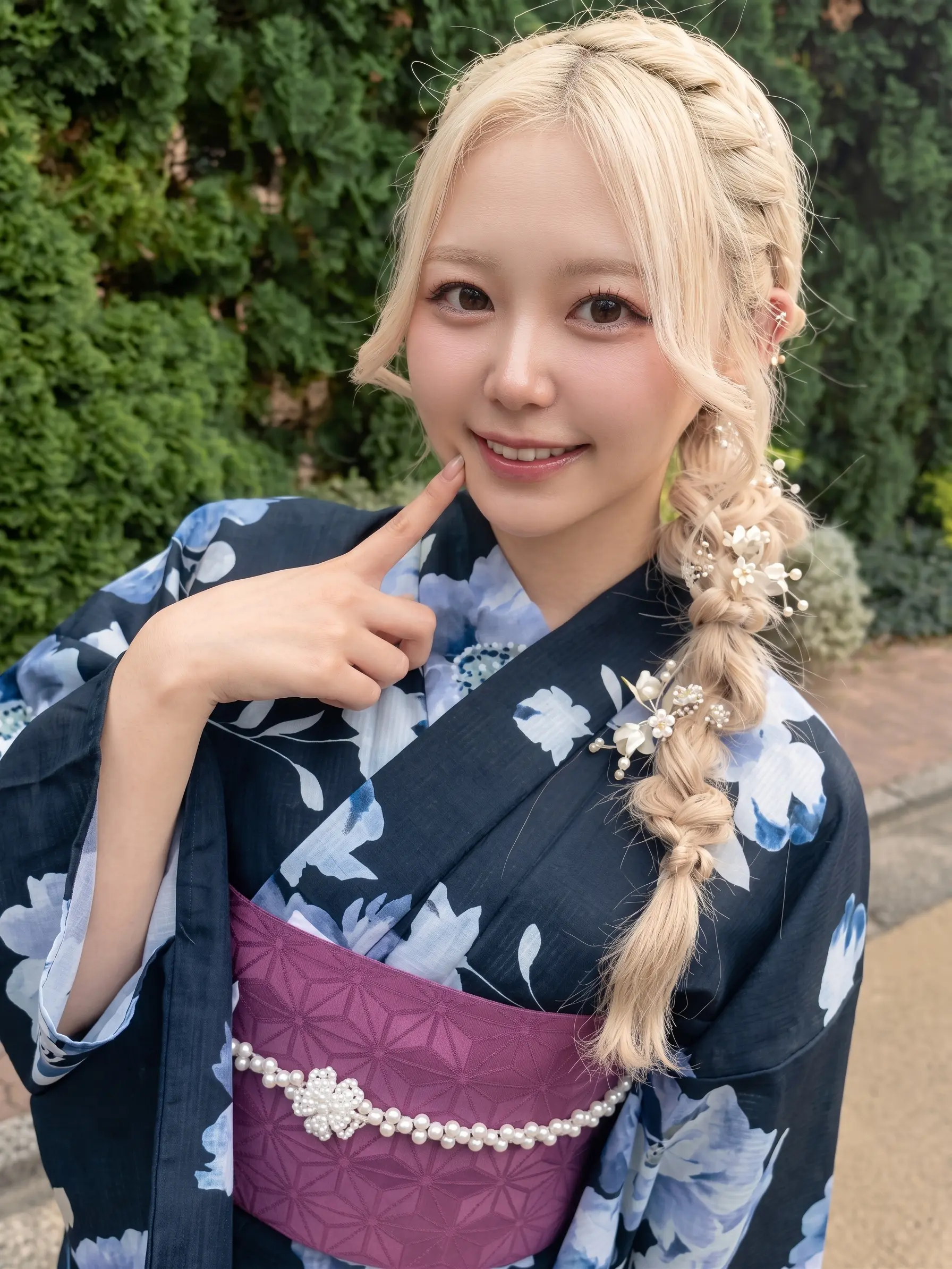 サイド編みおろし