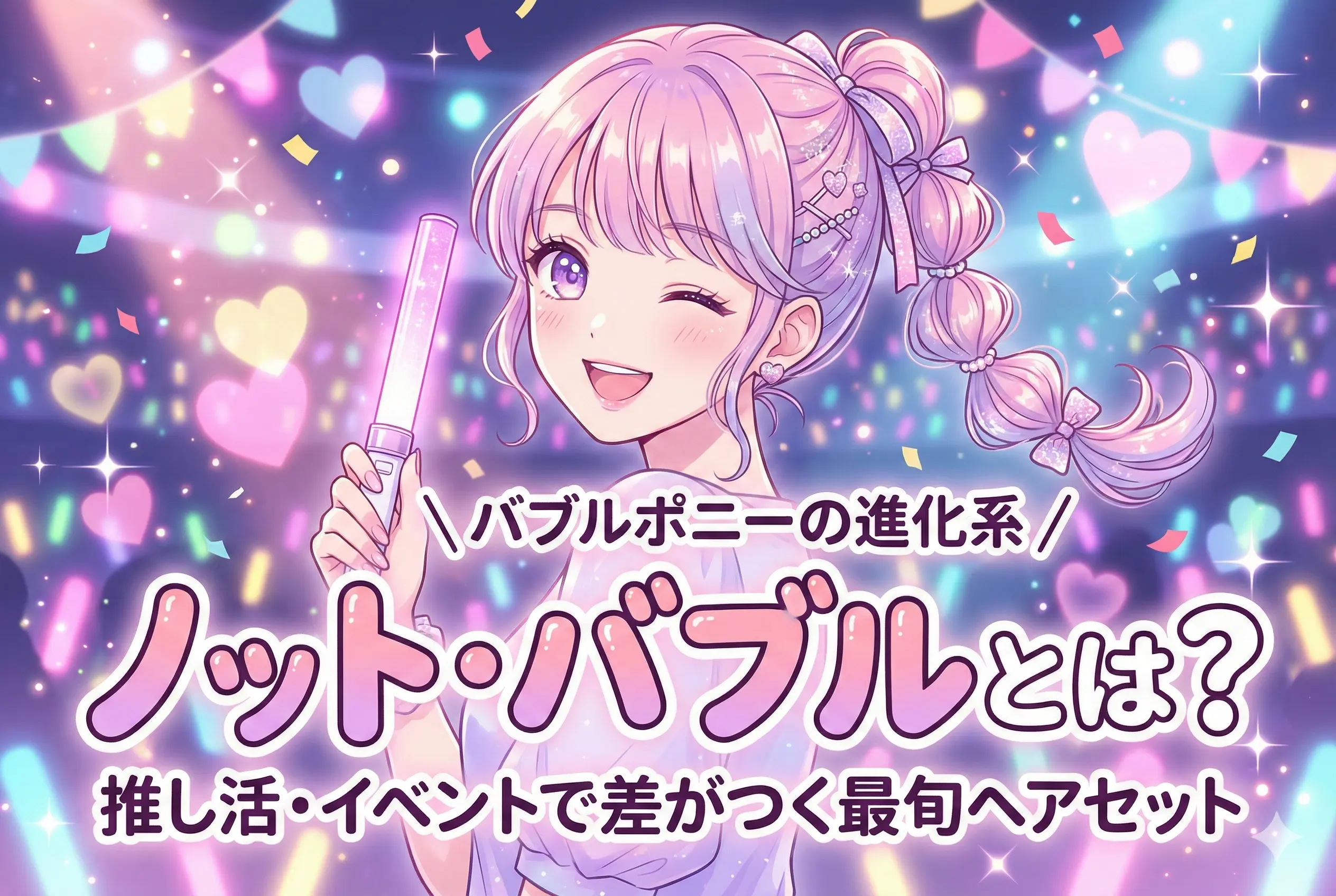 バブルポニーの進化系「ノット・バブル」とは？推し活・イベントで差がつく最旬ヘアセット