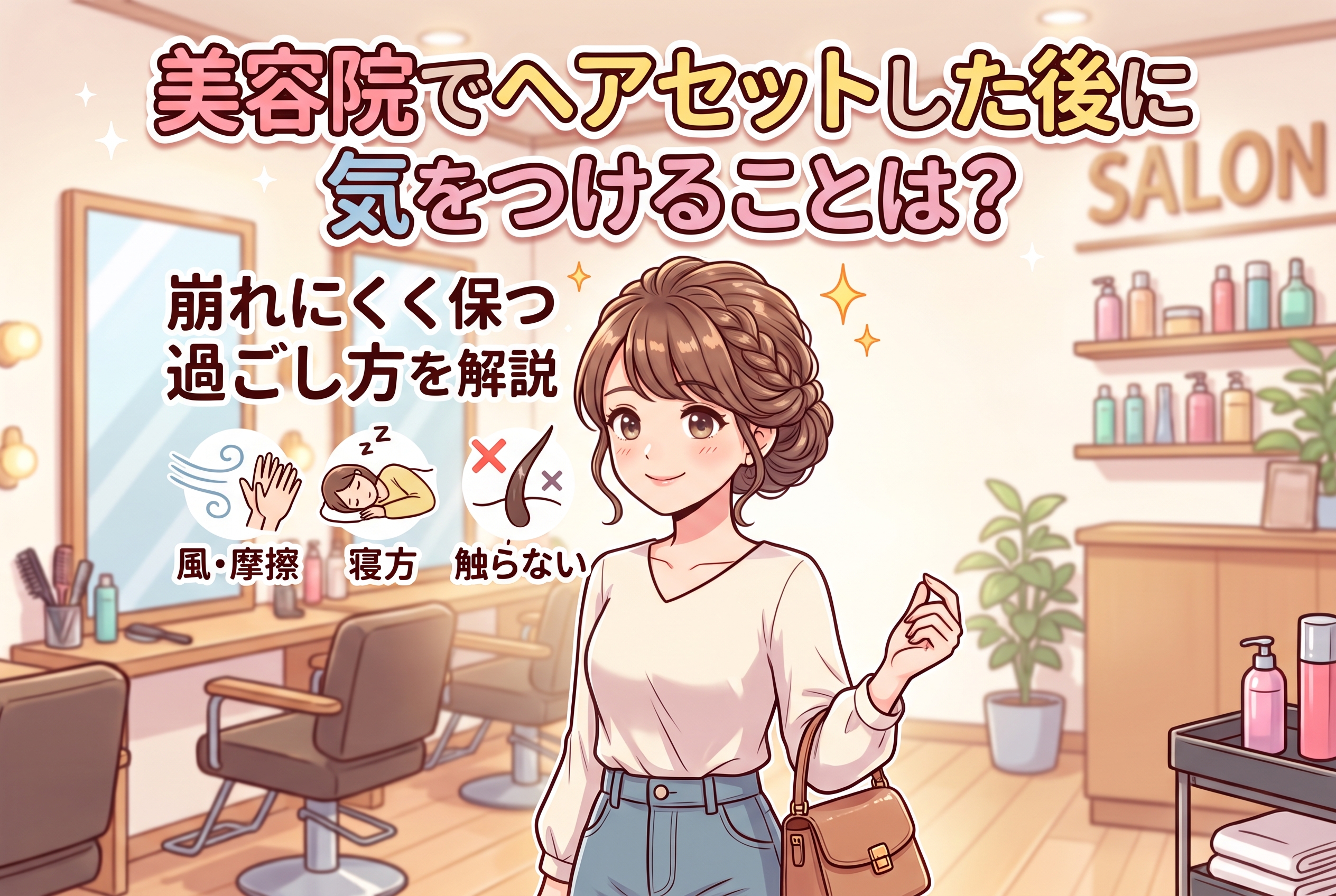 美容院でヘアセットした後に気をつけることは?崩れにくく保つ過ごし方を解説