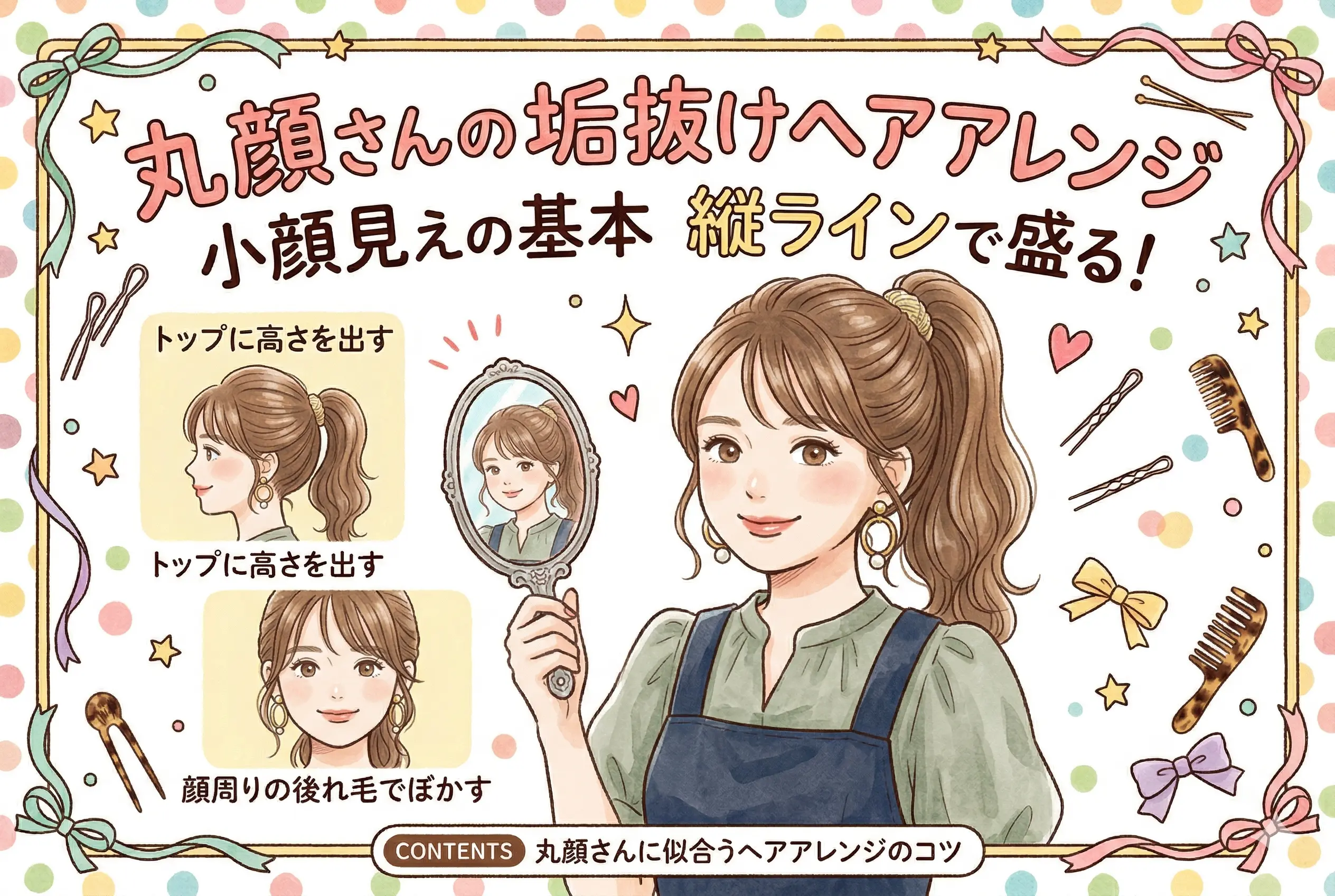 丸顔に似合うヘアアレンジ完全ガイド|小顔見えも叶う最強バランス術