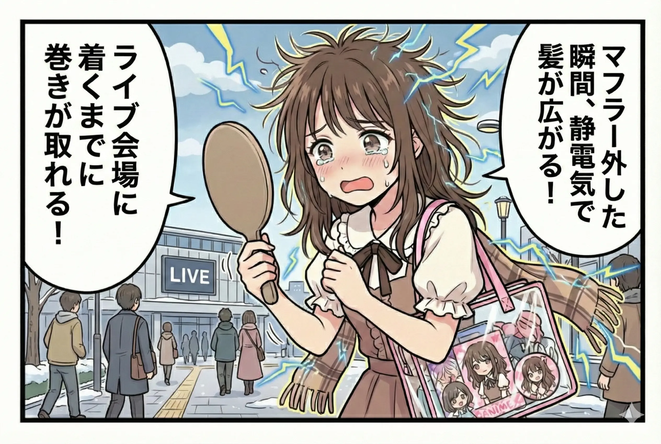 冬の静電気・マフラーでも崩れない！推し活＆ライブ移動に強いヘアセット完全ガイド