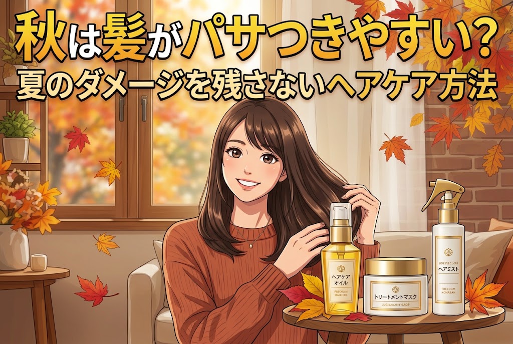 秋は髪がパサつきやすい?夏のダメージを残さないヘアケア方法