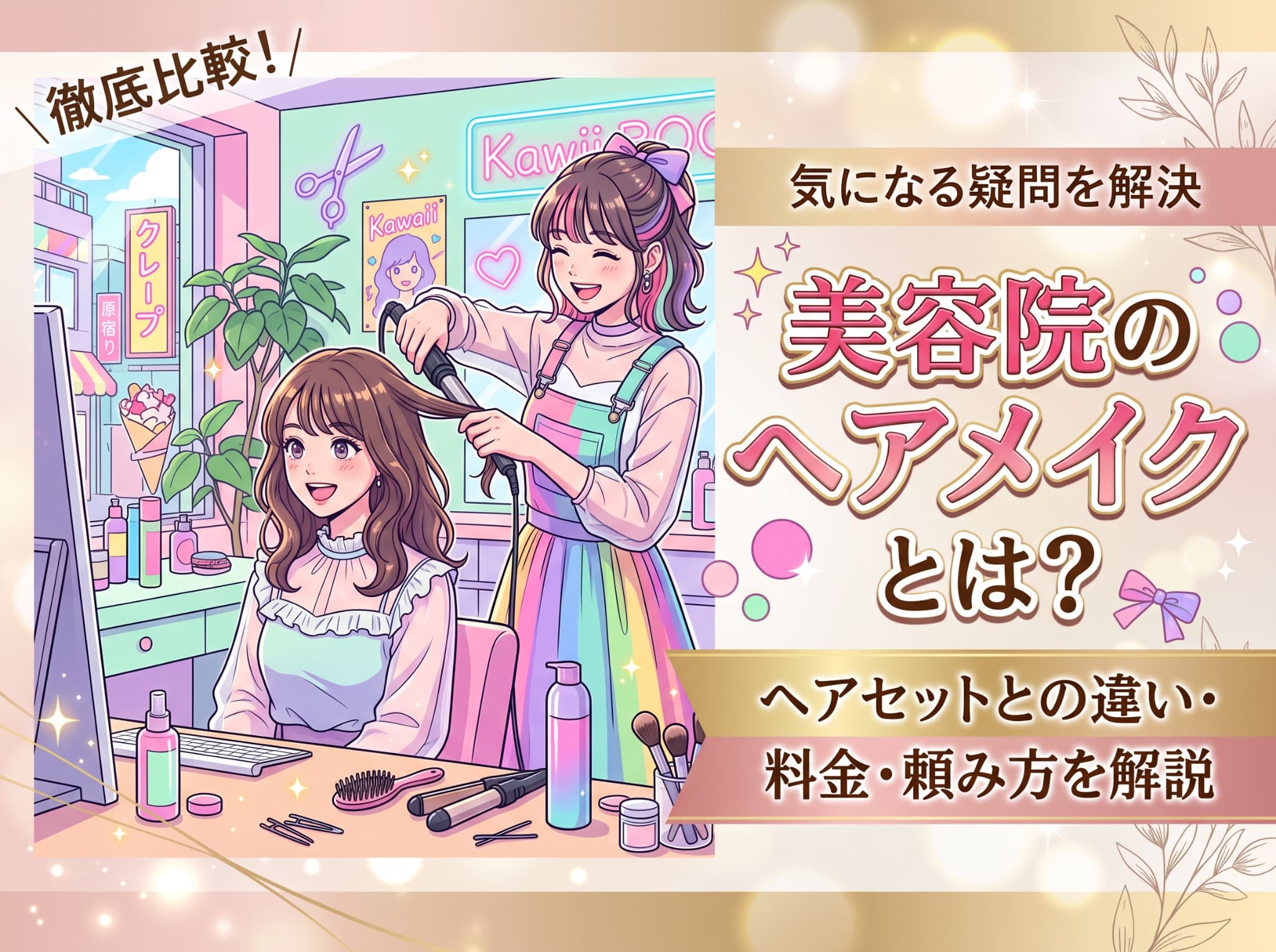 美容院のヘアメイクとは？ヘアセットとの違い・料金・頼み方を解説