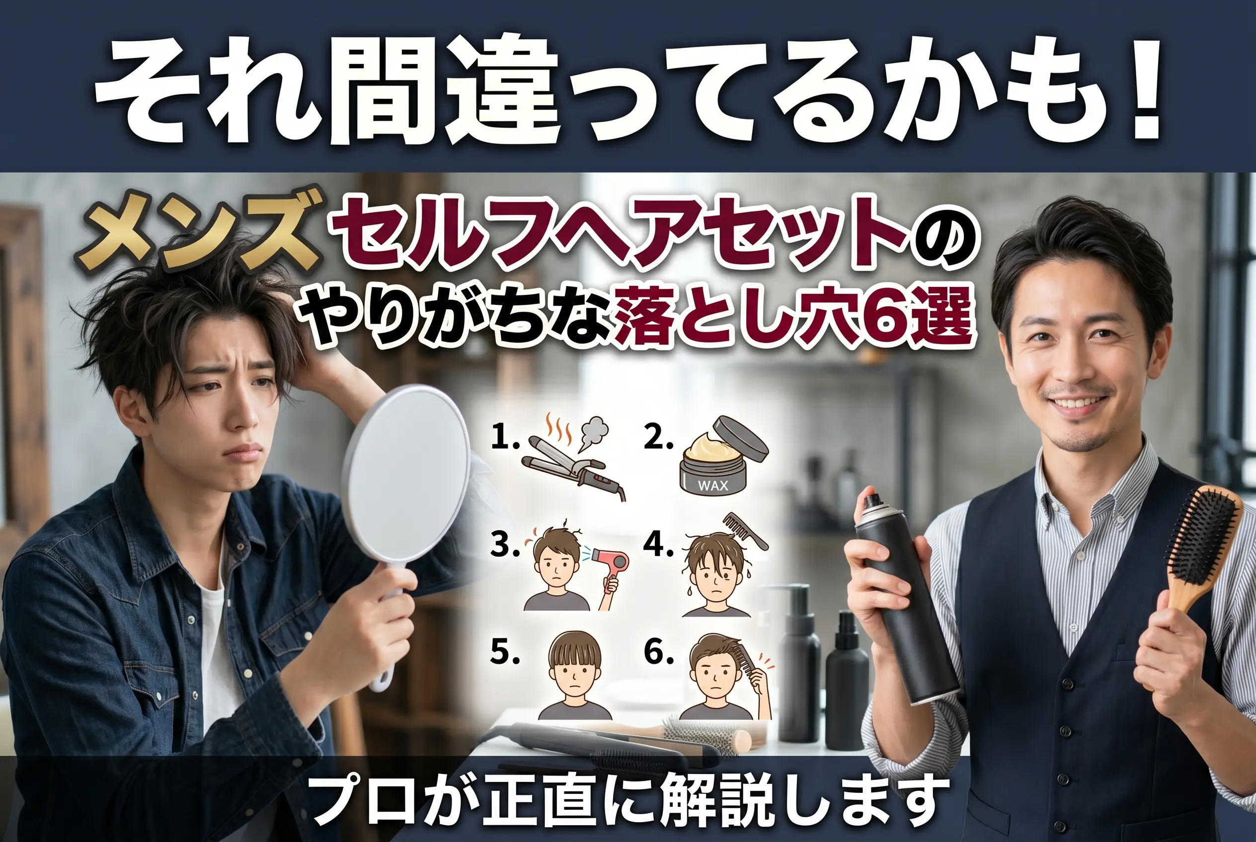 それ間違ってるかも!セルフヘアセットのやりがちな落とし穴6選|プロが正直に解説します