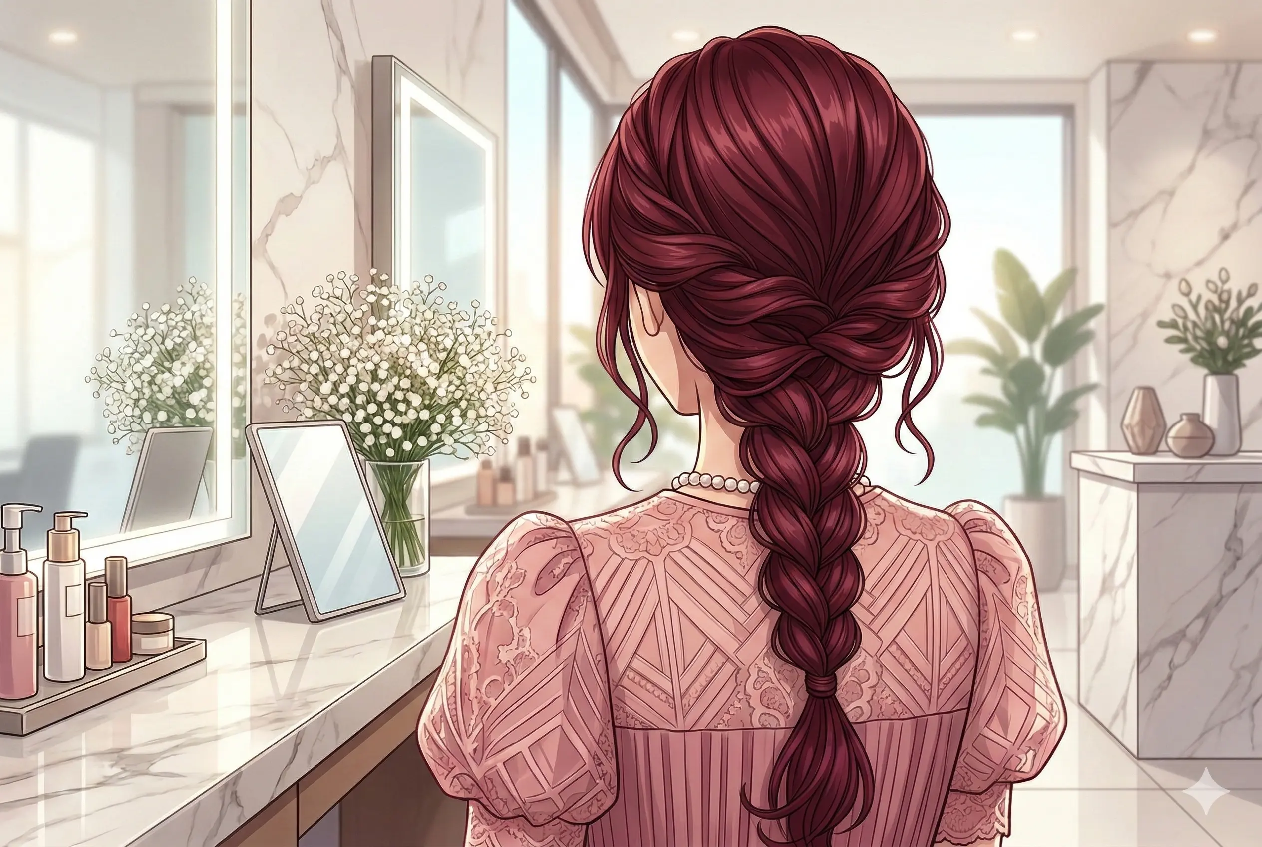 2026年トレンド♡ベリー系カラーに映える「大人可愛いサイド編み下ろし」で誰よりも輝く私に！