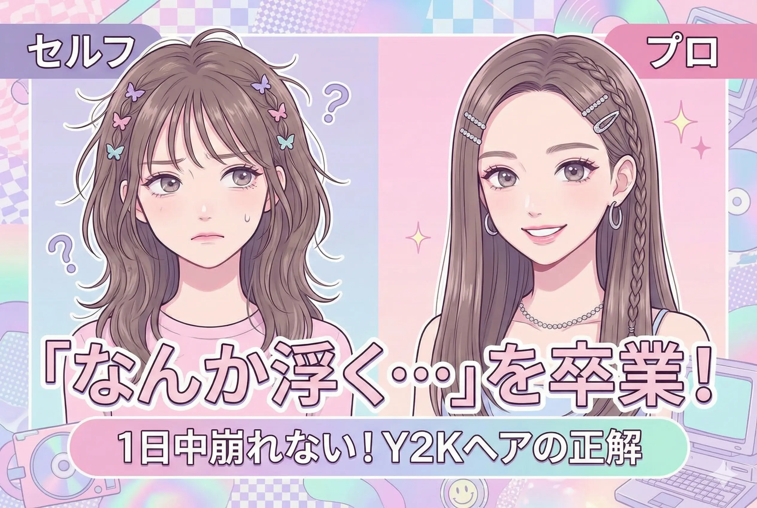 Y2Kヘアアクセが浮く・崩れる原因は？プロが教える「チェーンヘア」を1日中キープするコツ