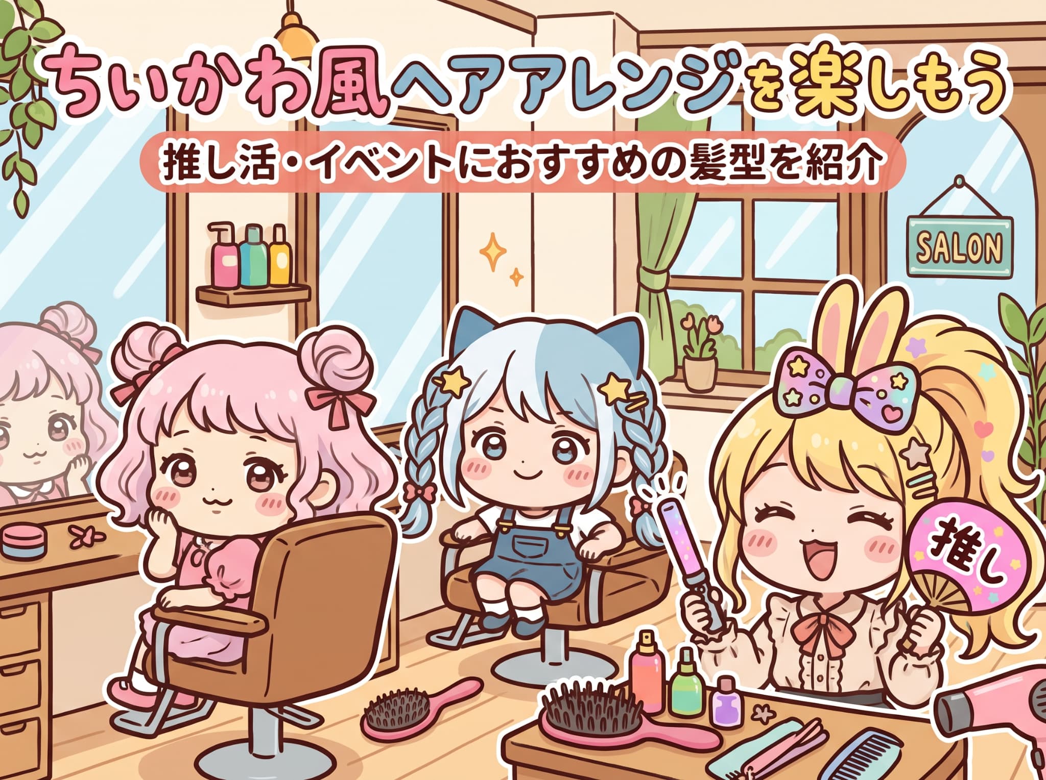 ちいかわ風ヘアアレンジを楽しもう|推し活・イベントにおすすめの髪型を紹介