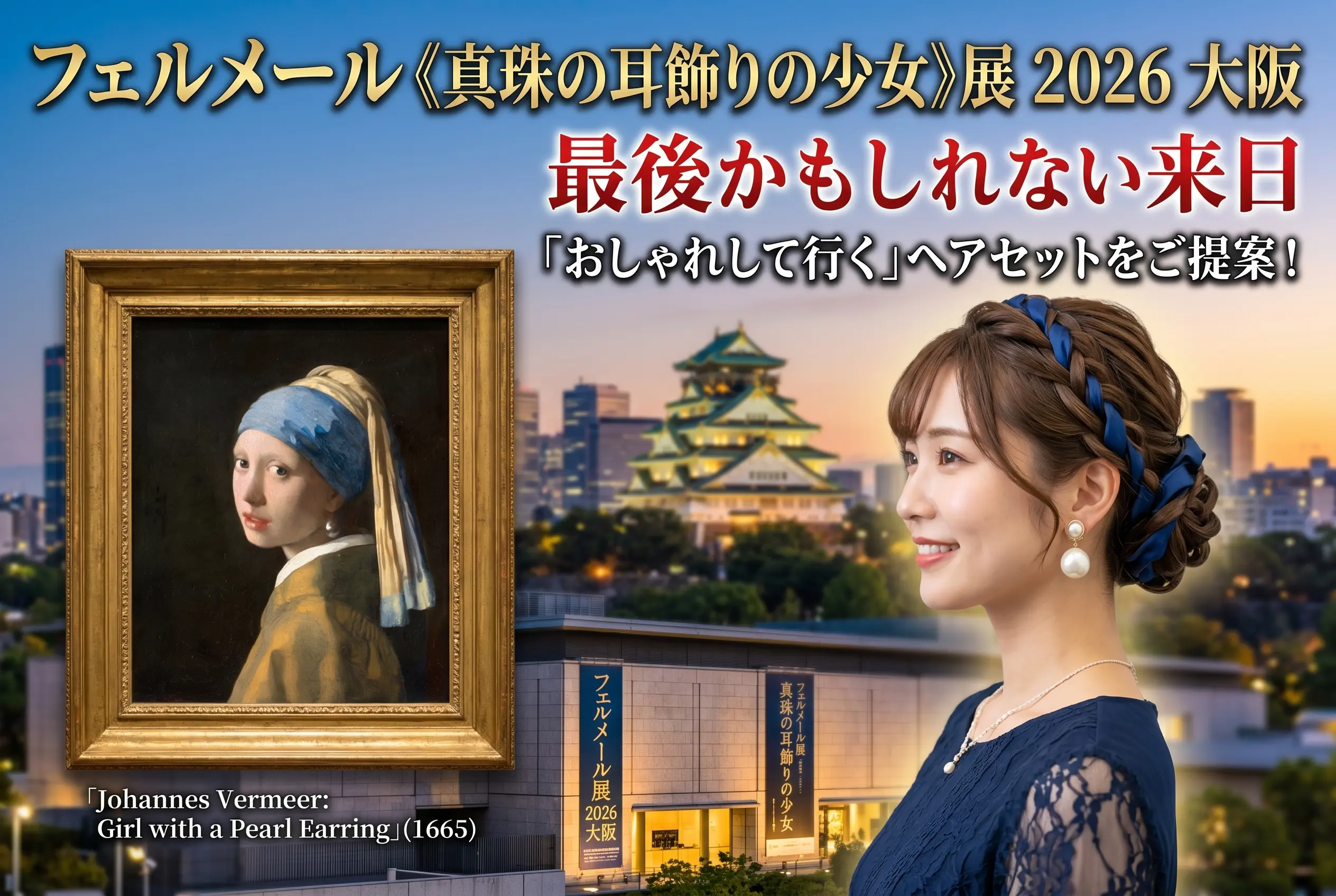 フェルメール《真珠の耳飾りの少女》展2026大阪|最後かもしれない来日に「おしゃれして行く」ヘアセットをご提案!