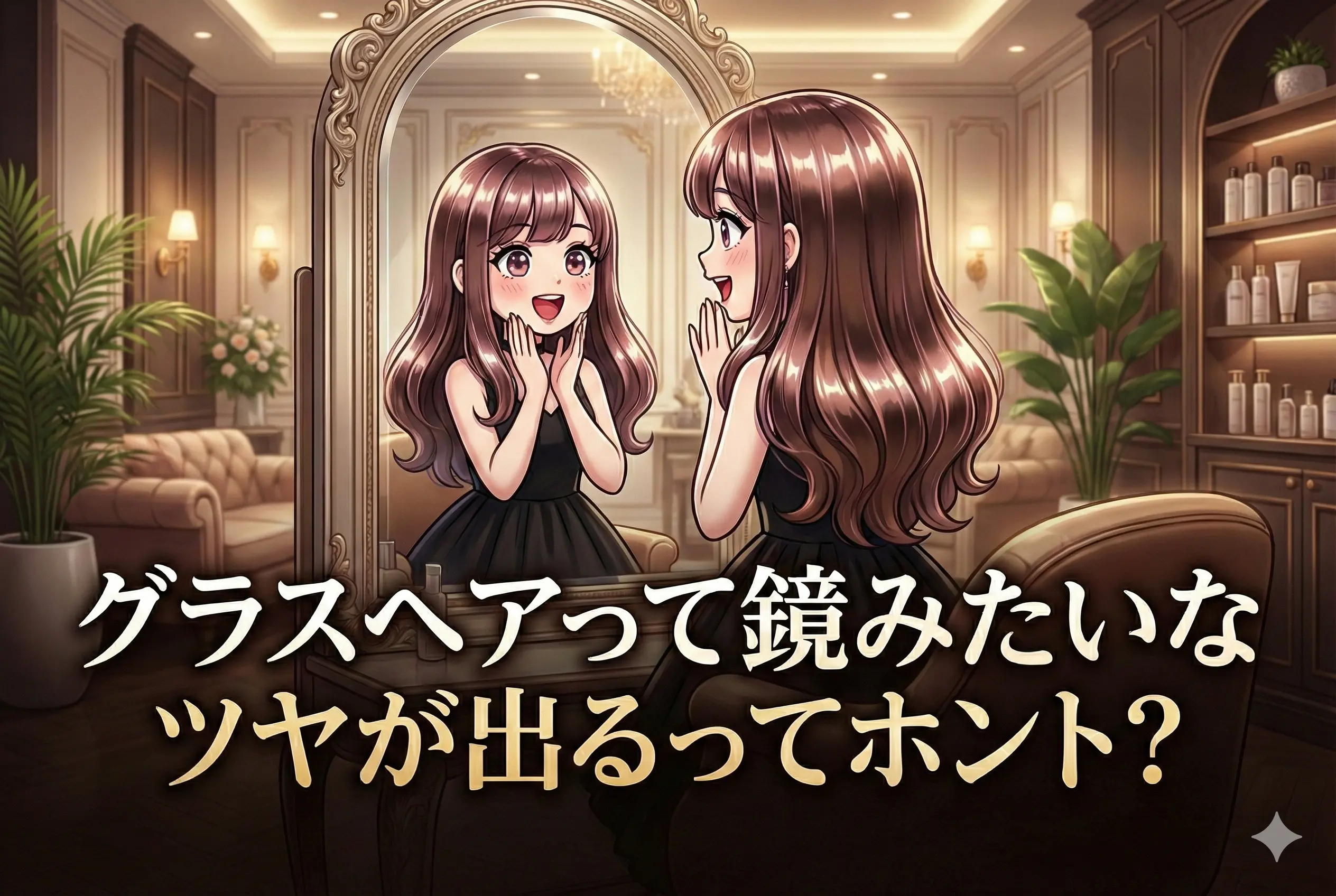 【グラスヘア×Kビューティー】鏡みたいなツヤ髪が叶う理由｜セルフで失敗する原因とプロ仕上げの差