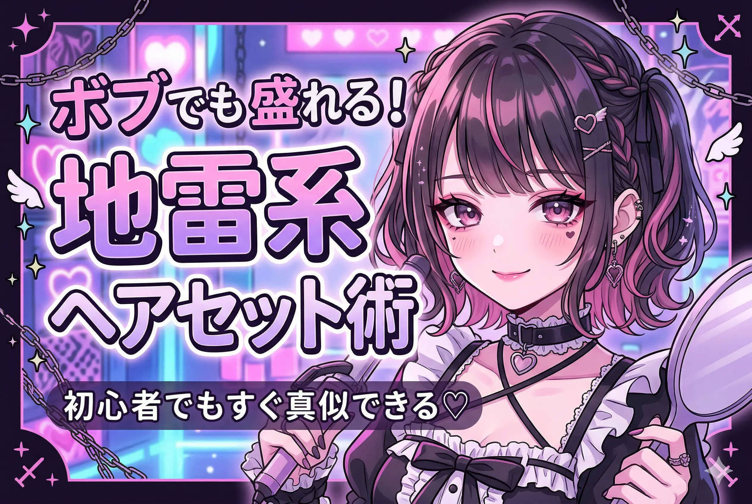 ボブ×地雷系ヘアセット完全ガイド|簡単に“量産かわいい”を叶える巻き方とアレンジ術まとめ