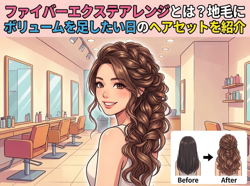 ファイバーエクステアレンジとは?地毛にボリュームを足したい日のヘアセットを紹介