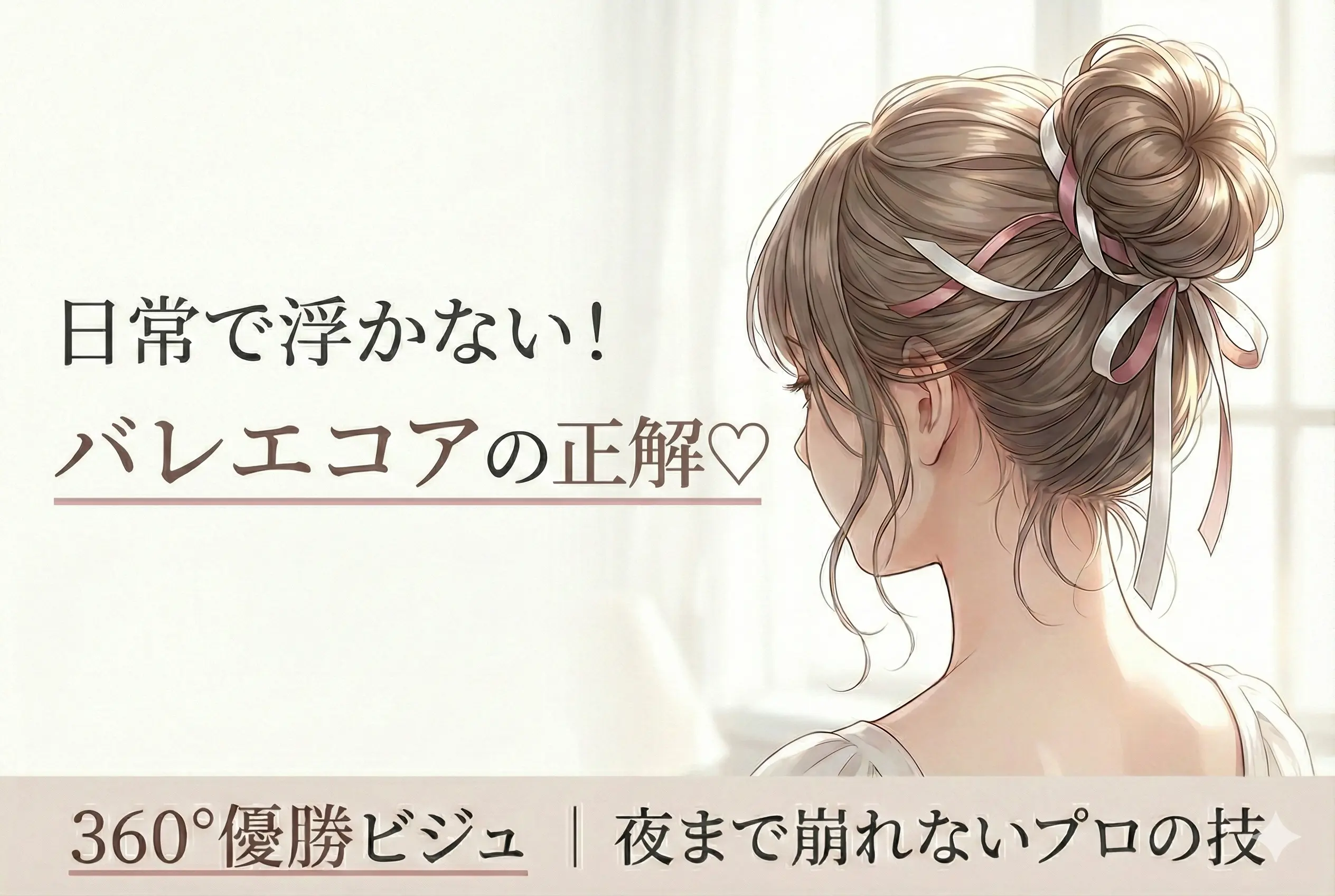 バレエコアヘアアレンジは日常使いできる♡基本の高めシニヨン＆春の盛れヘアセット完全ガイド