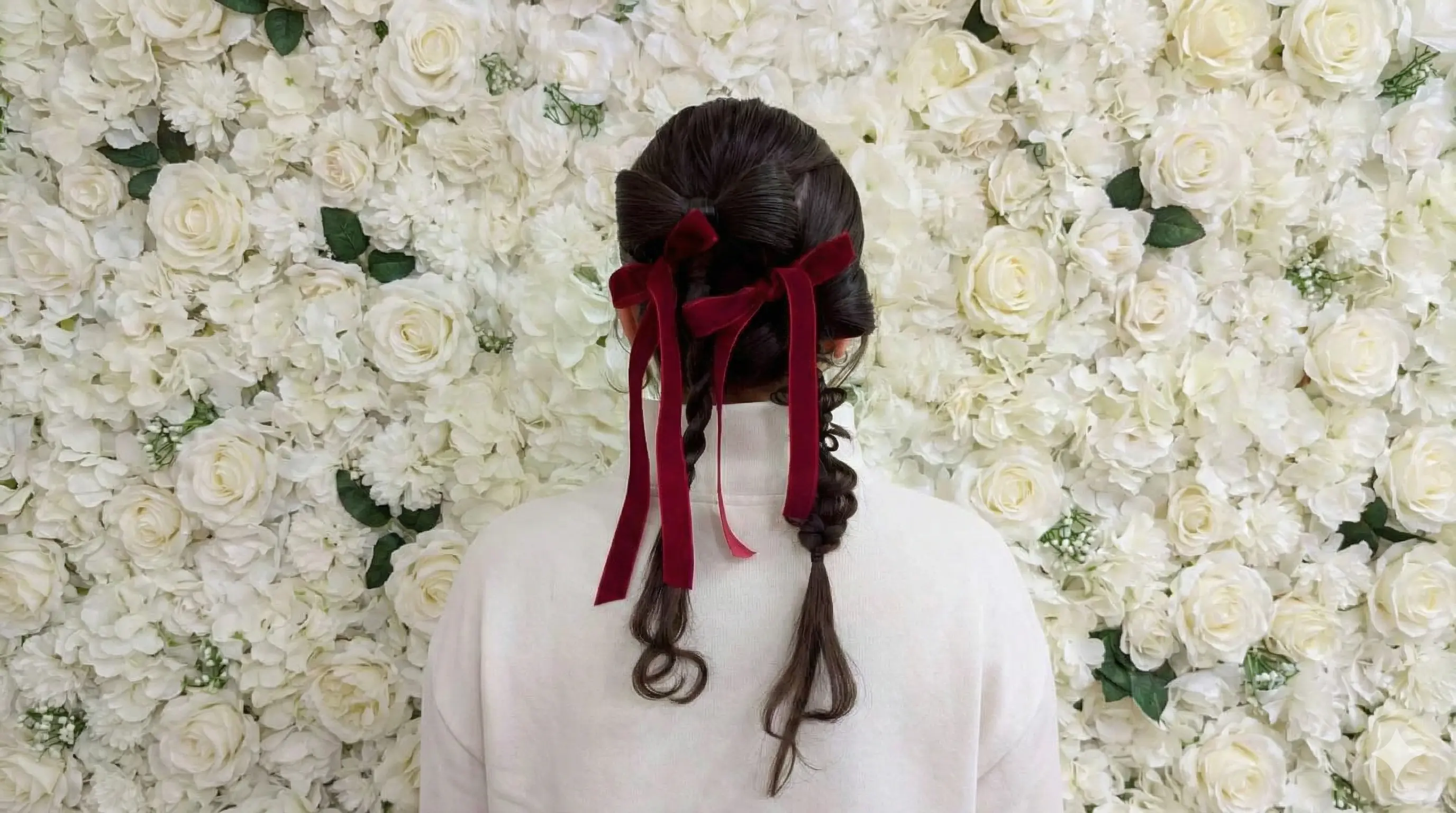 原宿で映える♡ベロアリボン×編みおろしアレンジで叶える最強ガーリースタイル