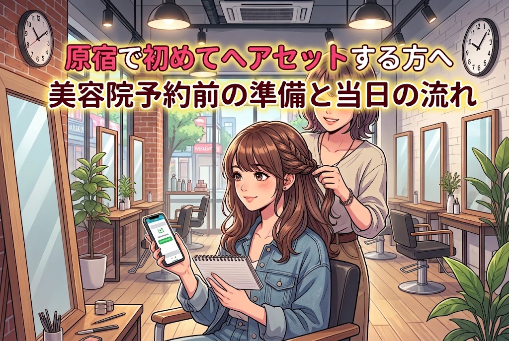 原宿で初めてヘアセットする方へ|美容院予約前の準備と当日の流れ